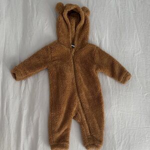 Cozy Brown Bear Kids One Piece - 12-18 Months